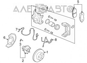 Capacul discului de frână din față dreapta Nissan Murano z50 03-08