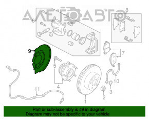 Capacul discului de frână din față stânga Infiniti JX35 QX60 13-