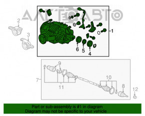 Diferențialul spate reductor Acura MDX 14-15 86k