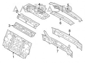 Panoul din spate al BMW 7 G11 G12 16-22, format din 2 piese