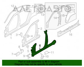 Bara caroserie centrală stânga BMW 7 G12 16-22 pe caroserie