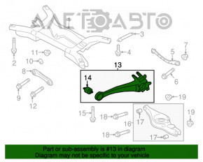 Capacul spate dreapta Mitsubishi Outlander Sport ASX 13- este o bara longitudinala, silentblocul este rupt