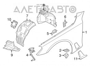 Suport aripi spate stânga BMW 7 G11 G12 16-22