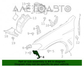 Suport aripi stânga față BMW X3 G01 18- inferior