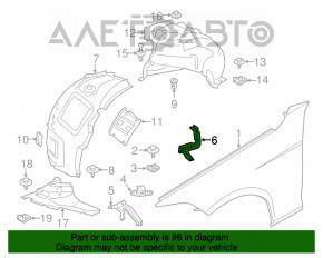 Suport aripi dreapta față centrală BMW 3 F30 12-18 nou OEM original