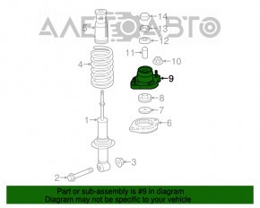 Suportul amortizorului din spate dreapta Mitsubishi Eclipse Cross 18- original OEM nou.