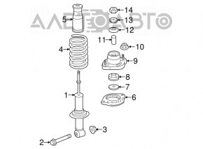 Suportul amortizorului din spate dreapta Mitsubishi Eclipse Cross 18- original OEM nou.