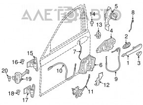 Петля двери верхняя передняя левая BMW 7 G11 G12 16-22