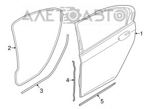 Дверь в сборе задняя левая BMW 7 G12 16-22