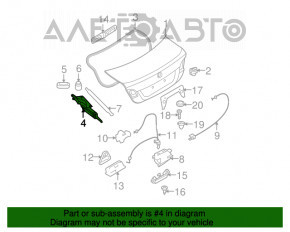 Петля крышки багажника левая BMW 335i e92 07-13