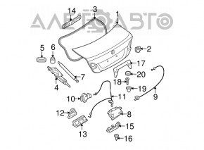 Петля крышки багажника левая BMW 335i e92 07-13