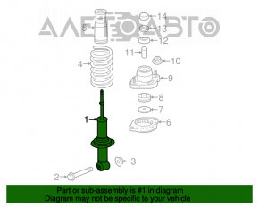 Amortizorul din spate dreapta Mitsubishi Outlander Sport ASX 10-