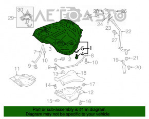 Rezervorul de combustibil al Subaru B10 Tribeca