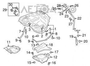 Rezervorul de combustibil al Subaru B10 Tribeca