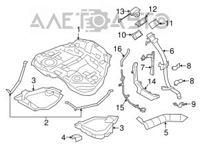 Protecția rezervorului stânga pentru Subaru Outback 15-19