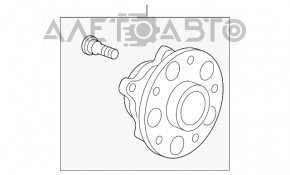 Rulmentul roții din spate dreapta pentru Honda Accord 13-17 hibrid, nou, aftermarket, GSP.