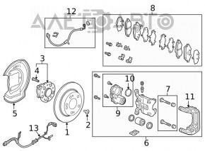 Butuc spate stânga Honda Clarity 18-21 usa nou original