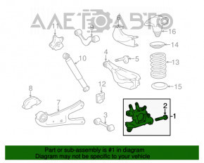 Цапфа задняя правая Lexus RX350 RX450H 10-15 с датчиком ABS