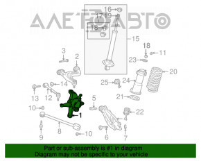 Butucul roții spate dreapta pentru Lexus IS200 IS300 99-05, cu capac de protecție.