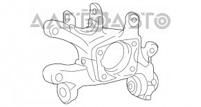 Цапфа задняя правая Lexus Hs250h 10-12 с кожухом и рычагом