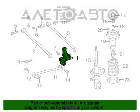 Butucul roții spate stânga pentru Lexus RX300 98-03 AWD cu capac, rulmentul face zgomot, nu există silentblocuri