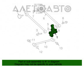 Цапфа задняя левая Lexus RX300 RX330 RX350 RX400h 04-09 FWD