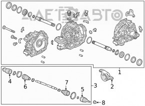 Ax cu arborele de transmisie spate stânga pentru Acura MDX 17-20 hibrid