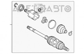 Ax cu semiax spate stânga Lexus NX200t NX300 15-21 AWD