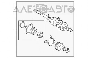 Ax cu semicură spate stânga Lexus RX400h 06-09 AWD