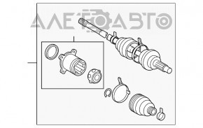 Ax cu roți spate dreapta pentru Toyota Highlander 01-07 hibrid