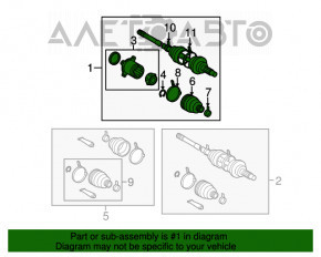 Ax cu roți spate dreapta pentru Toyota Highlander 01-07 hibrid