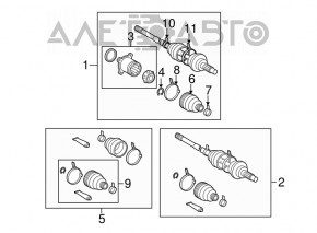 Ax cu roți spate dreapta pentru Toyota Highlander 01-07 hibrid