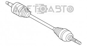 Ax cu semiax spate stânga Lexus GS300 06 rwd rugina.