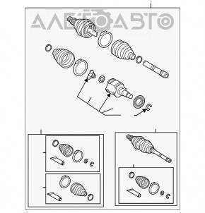 Ax cu semicură spate stânga Lexus RX300 RX330 RX350 04-09 nou neoriginal GSP