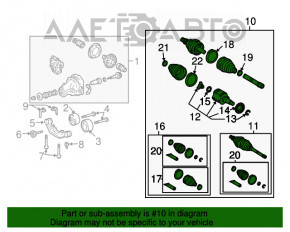 Ax cu semiasa spate dreapta pentru Lexus RX300 RX330 RX350 04-09