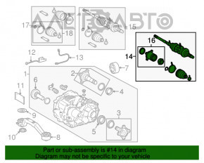 Ax cu semiax spate stânga Lexus RX450h 10-15