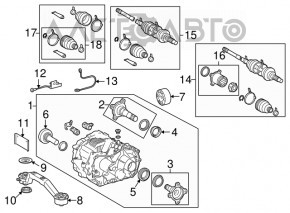 Ax cu semiax spate stânga Lexus RX450h 10-15