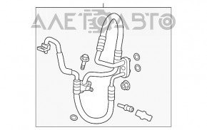 Трубка кондиционера компрессор-печка Buick Encore 13-16