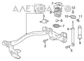 Arcul elicoidal din spate dreapta pentru Buick Encore 13-19 awd