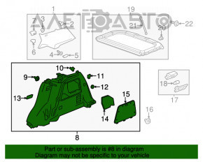 Capotă arc stânga Buick Encore 13-16 fără buzunar.