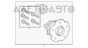 Butuc spate dreapta Lexus NX200t NX300 NX300h 15-21 AWD