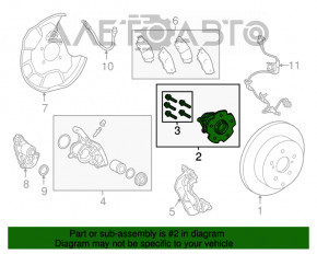 Butuc spate dreapta Lexus NX200t NX300 NX300h 15-21 AWD