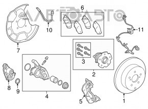 Butuc spate dreapta Lexus NX200t NX300 NX300h 15-21 AWD