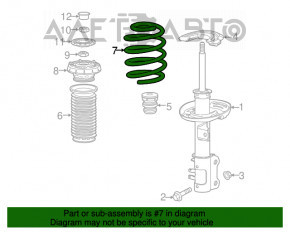 Arcul de suspensie frontal stânga Buick Encore 13-19 fwd