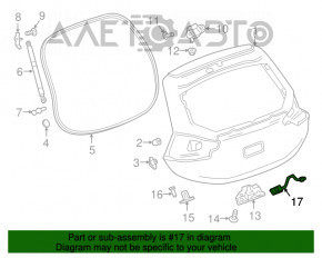 Butonul de deschidere a portbagajului Chevrolet Bolt 17-