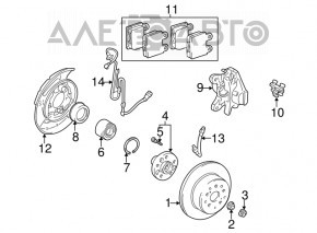 Диск тормозной задний левый Lexus IS200 IS300 99-05