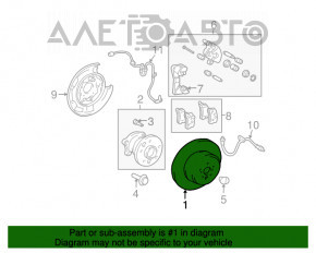 Placă de frână spate stânga Lexus RX300 RX330 RX350 RX400h 04-09