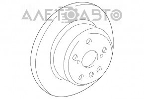 Placă de frână spate dreapta Toyota Highlander 01-07 285/10mm ruginită.