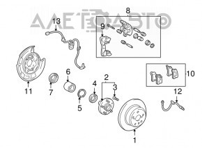 Скоба крепления заднего стабилизатора правая Lexus RX400h 06-09 FWD