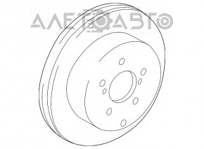 Placă de frână spate stânga Lexus CT200h 11-17 280/9 mm